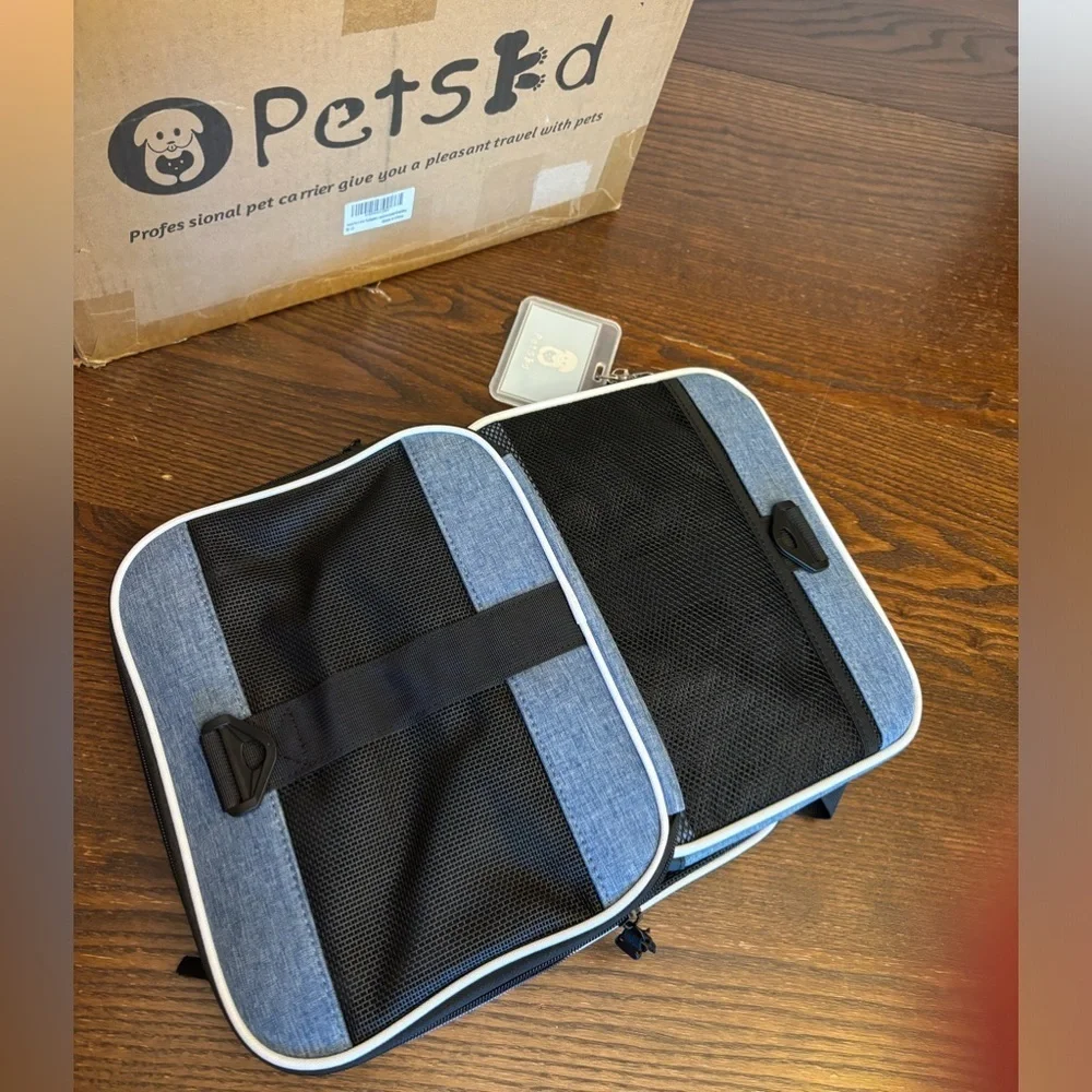 Petskd Pet Travel Carrier Bag for Small Dogs & Cats Airline’s Approved 17x11x9.5